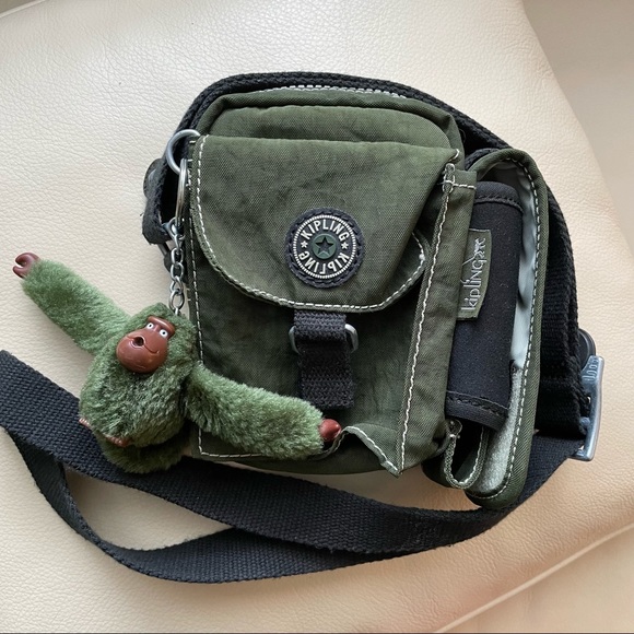 Kipling Handbags - Small Kipling Bag; Green Kipling Monkey